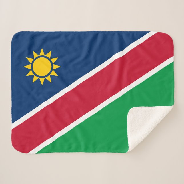 Manta Sherpa Bandera de Namibia (Anverso (horizontal))