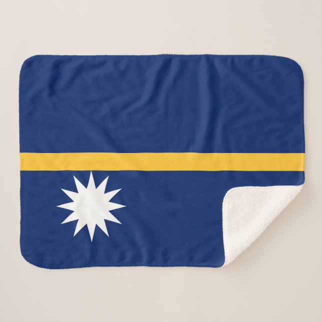Manta Sherpa Bandera de Nauru (Anverso (horizontal))