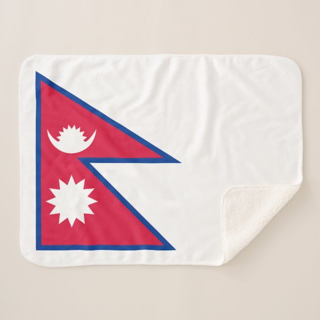 Manta Sherpa Bandera de Nepal (Anverso (horizontal))