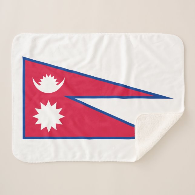 Manta Sherpa Bandera de Nepal (Anverso (horizontal))