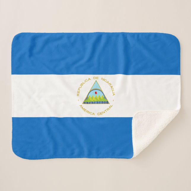 Manta Sherpa Bandera de Nicaragua (Anverso (horizontal))