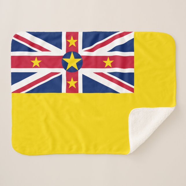 Manta Sherpa Bandera de Niue (Anverso (horizontal))