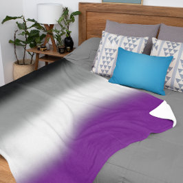 Manta Sherpa Bandera de Orgullo Asexual Gradual - Bandera ACE C