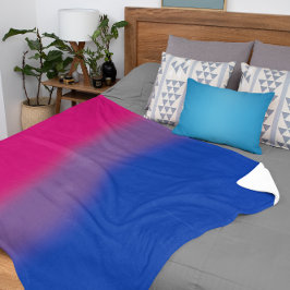 Manta Sherpa Bandera de orgullo bisexual gradiente – Bandera Bi