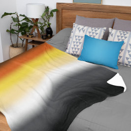 Manta Sherpa Bandera de Orgullo de Oso Gay con Gradiente - Band