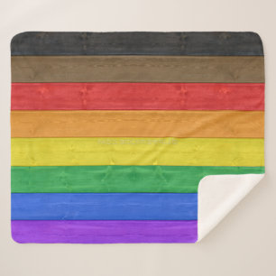 Manta Sherpa Bandera de orgullo gay inclusivo de SlipperyJoe te