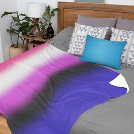 Manta Sherpa Bandera de orgullo Genderfluid Gradiente – Bandera