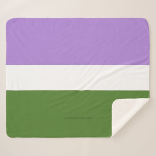 Manta Sherpa Bandera de orgullo genderqueer de SlipperyJoe lava