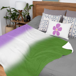 Manta Sherpa Bandera de orgullo Genderqueer Gradiente – Bandera