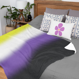 Manta Sherpa Bandera de Orgullo No Binario Gradiente – Bandera 