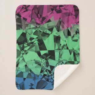 Manta Sherpa Bandera de orgullo polissexual groovy ecléctica re