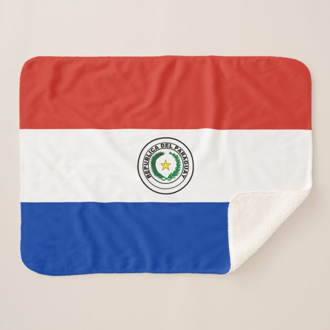 Manta Sherpa Bandera de Paraguay (Anverso (horizontal))