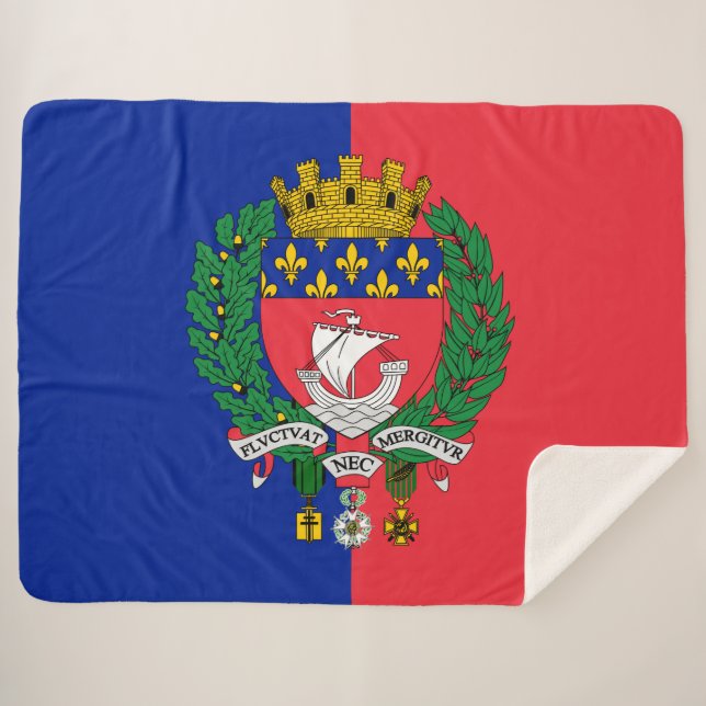 Manta Sherpa Bandera de París (Francia) (Anverso (horizontal))