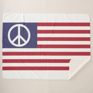 Manta Sherpa Bandera de Paz de Estados Unidos