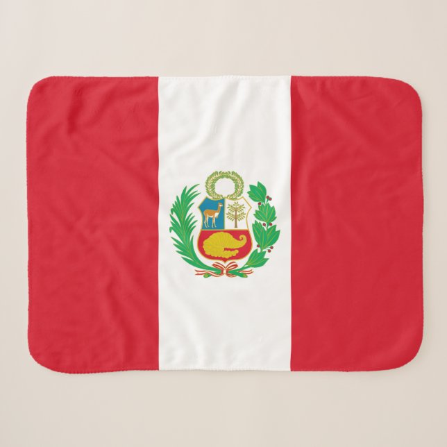 Manta Sherpa Bandera de Perú (Anverso (horizontal))
