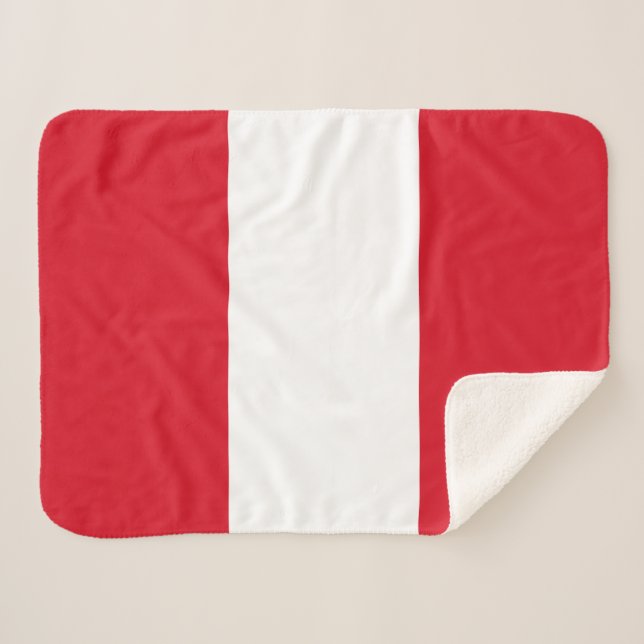 Manta Sherpa Bandera de Perú (Anverso (horizontal))