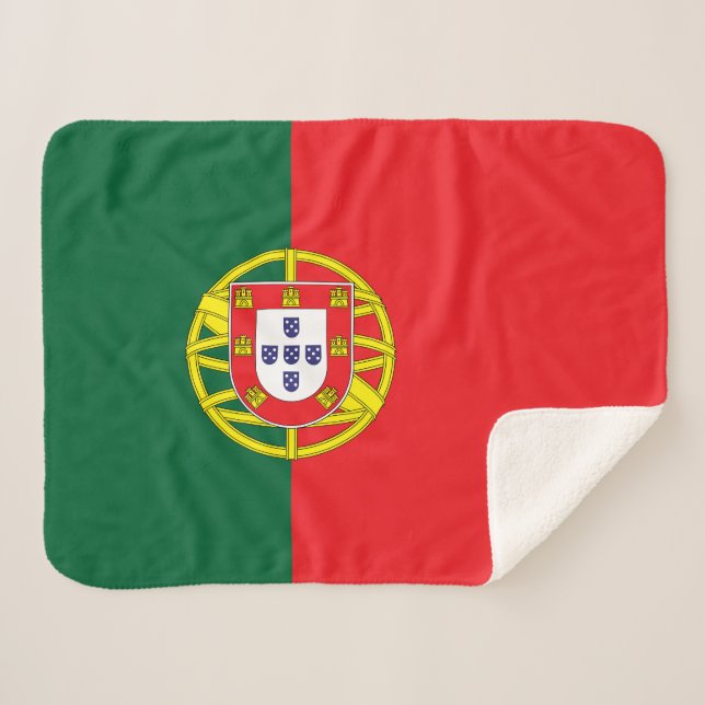 Manta Sherpa Bandera de Portugal (Anverso (horizontal))