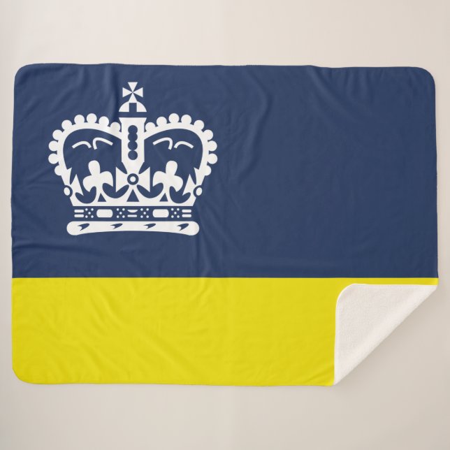 Manta Sherpa Bandera de Regina (Saskatchewan, Canadá) (Anverso (horizontal))