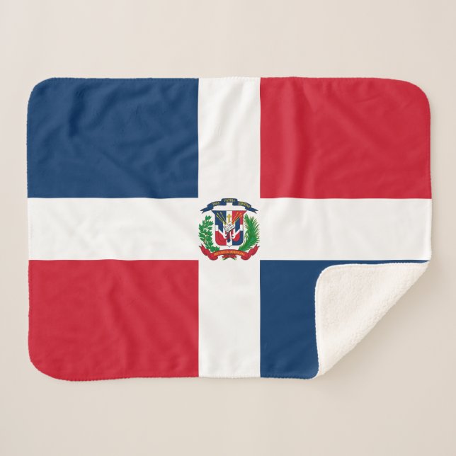 Manta Sherpa Bandera de República Dominicana (Anverso (horizontal))