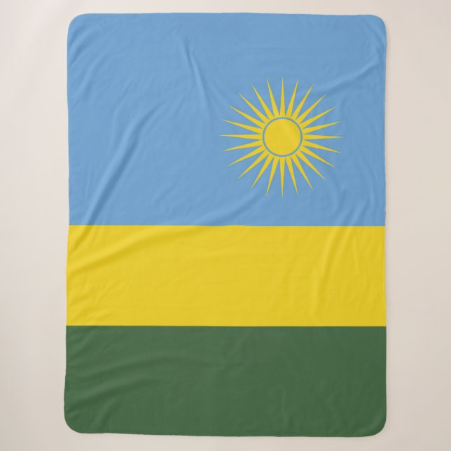 Manta Sherpa Bandera de Ruanda (Anverso)