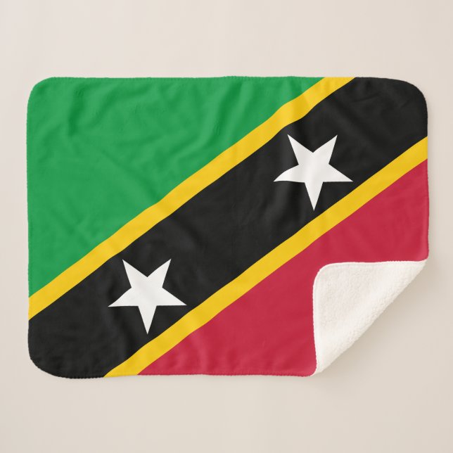 Manta Sherpa Bandera de Saint Kitts y Nevis (Anverso (horizontal))
