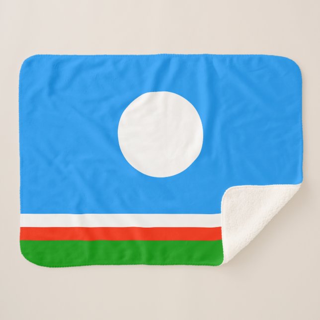 Manta Sherpa Bandera de Sakha (Anverso (horizontal))