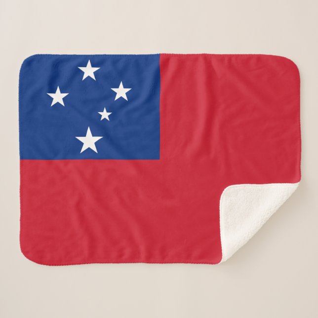 Manta Sherpa Bandera de Samoa (Anverso (horizontal))