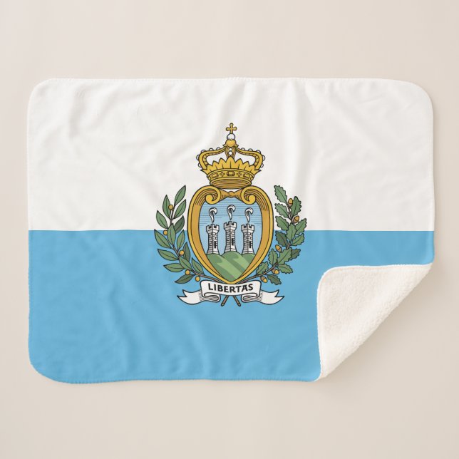 Manta Sherpa Bandera de San Marino (Anverso (horizontal))