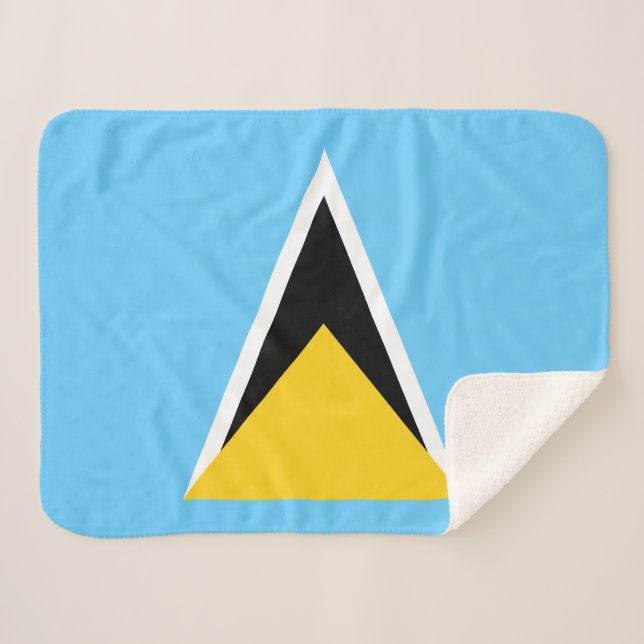 Manta Sherpa Bandera de Santa Lucía (Anverso (horizontal))