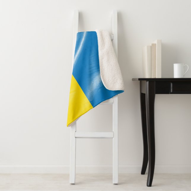 Manta Sherpa Bandera de seda de Ucrania (In situ)
