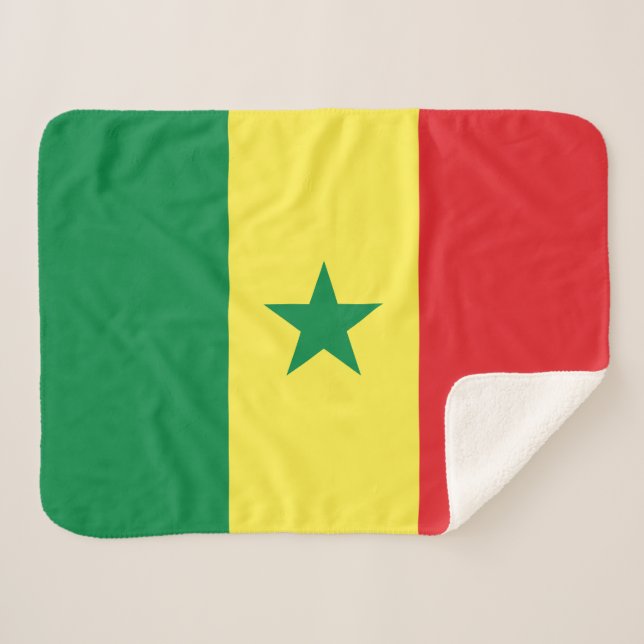 Manta Sherpa Bandera de Senegal (Anverso (horizontal))