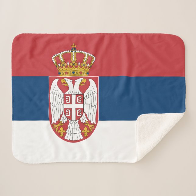 Manta Sherpa Bandera de Serbia (Anverso (horizontal))