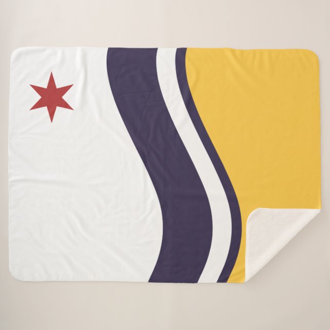 Manta Sherpa Bandera de South Bend (Indiana) (Anverso (horizontal))
