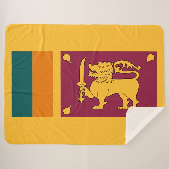 Manta Sherpa Bandera de Sri Lanka (Anverso (horizontal))