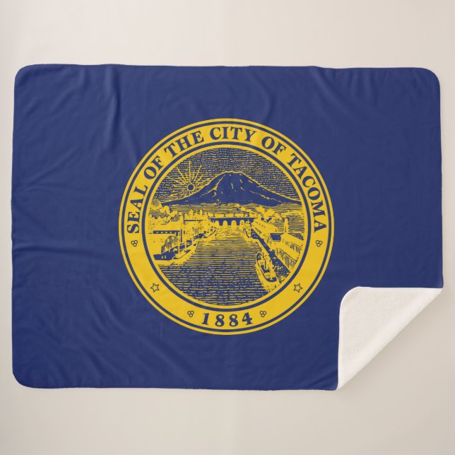 Manta Sherpa Bandera de Tacoma (Ciudad de Washington) (Anverso (horizontal))