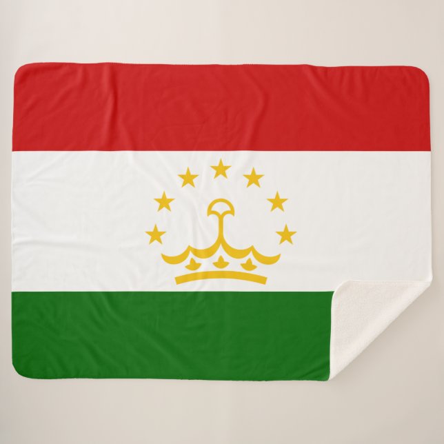 Manta Sherpa Bandera de Tayikistán (tayiko) (República de Tayik (Anverso (horizontal))