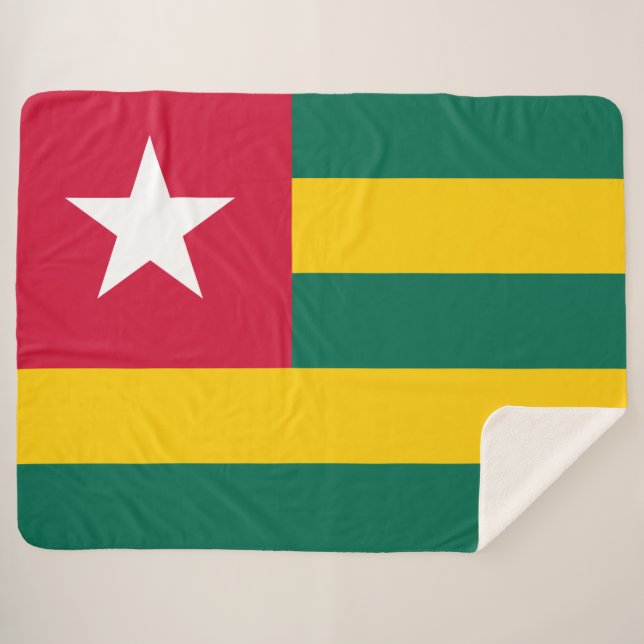 Manta Sherpa Bandera de Togo (Anverso (horizontal))