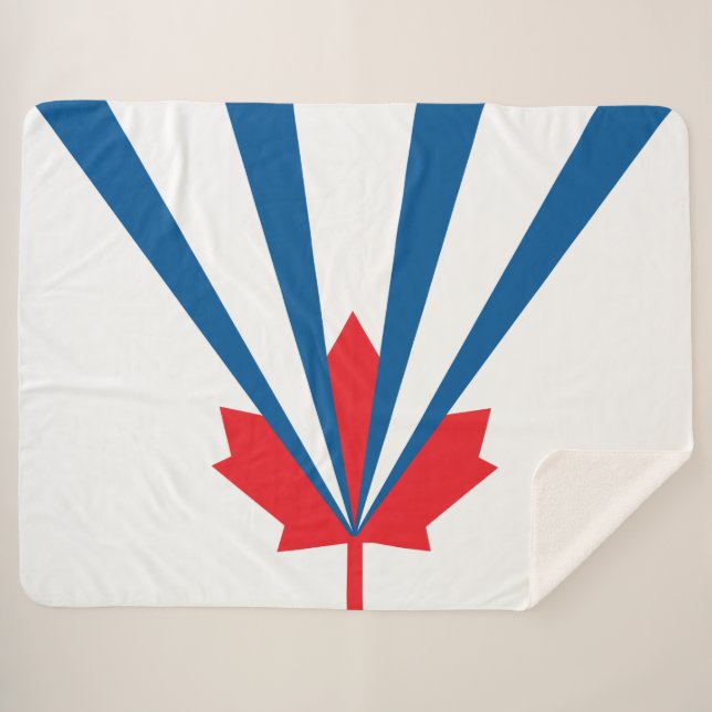 Manta Sherpa Bandera de Vaughan (Ontario, Canadá) (Anverso (horizontal))