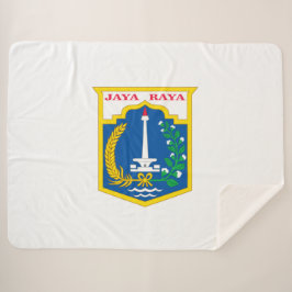 Manta Sherpa Bandera de Yakarta (ciudad capital de Indonesia)
