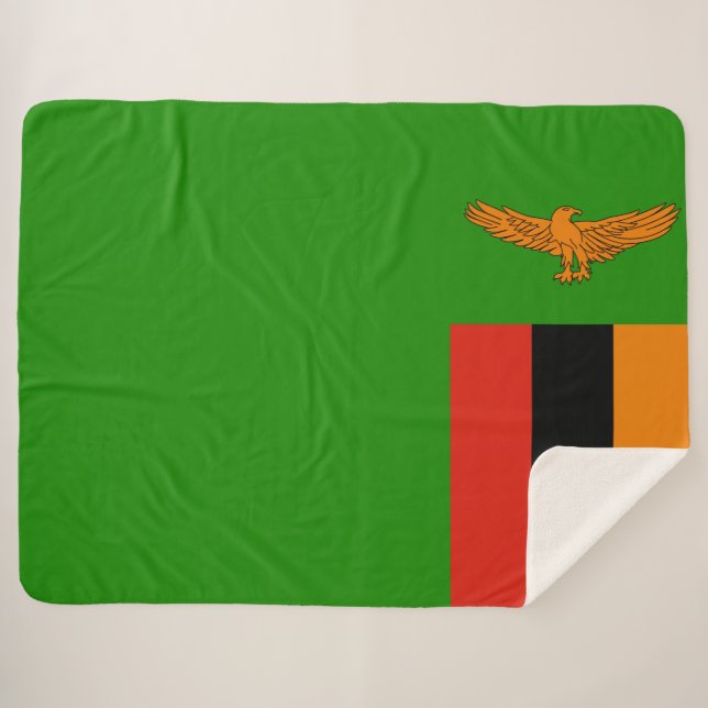 Manta Sherpa Bandera de Zambia (Anverso (horizontal))