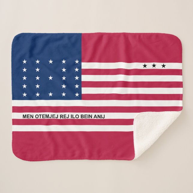 Manta Sherpa Bandera del atolón patriótico de Bikini (Anverso (horizontal))