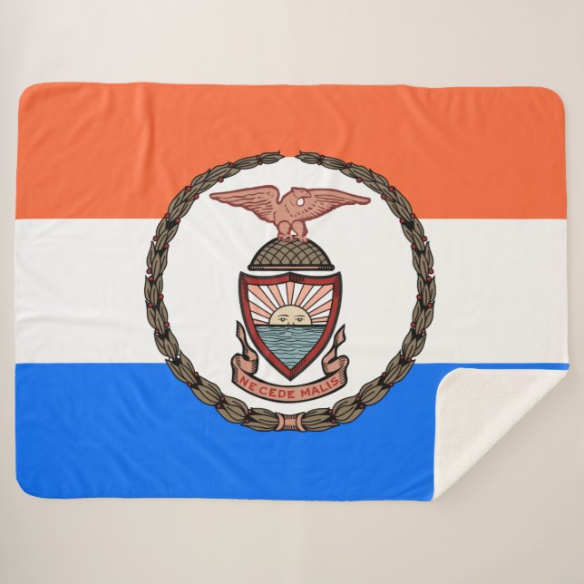 Manta Sherpa Bandera del Bronx (barrio de Nueva York) (Anverso (horizontal))