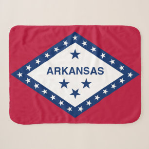 Manta Sherpa Bandera del Estado de Arkansas Imprimir Patriótico