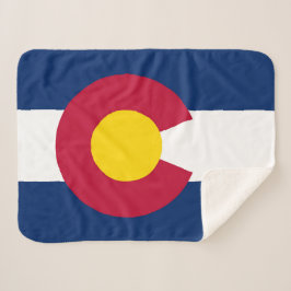 Manta Sherpa Bandera del Estado de Colorado Imprimir Patriótico