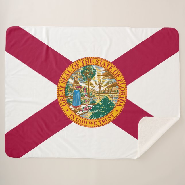 Manta Sherpa Bandera del estado de Florida (Anverso (horizontal))