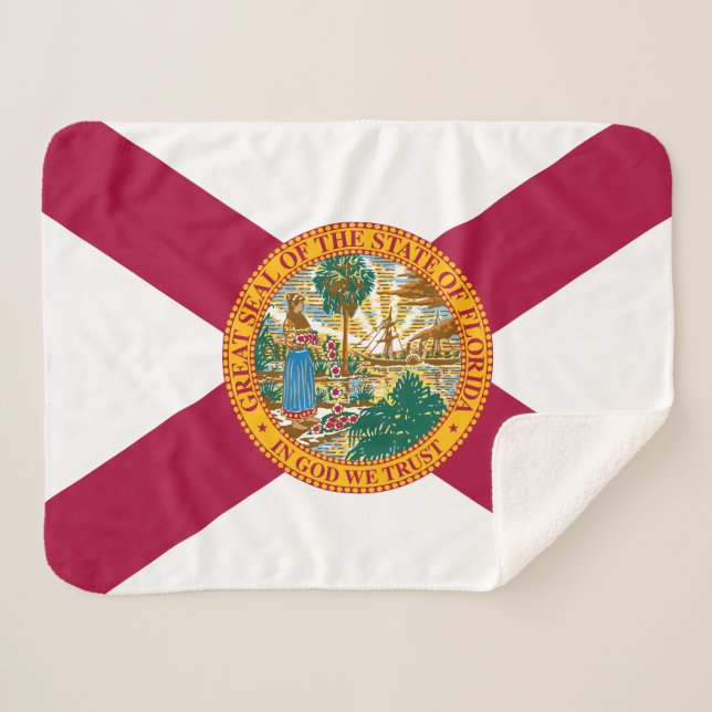Manta Sherpa Bandera del estado de Florida (Anverso (horizontal))