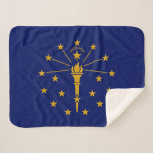 Manta Sherpa Bandera del Estado de Indiana