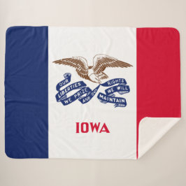 Manta Sherpa Bandera del Estado de Iowa