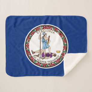 Manta Sherpa Bandera del estado de Virginia
