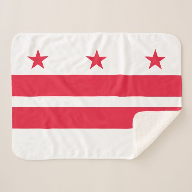 Manta Sherpa Bandera del estado de Washington DC (Anverso (horizontal))